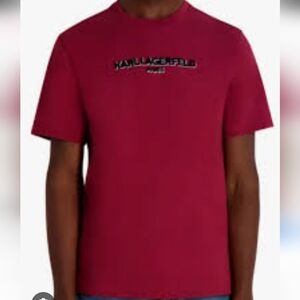 Karl Lagerfeld Men's Burgundy Tee Size M.